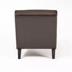 GDFStudio Hobart - Tumbona contemporánea de piel sintética con diseño ergonómico curvo y patas de madera de abedul