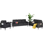 TYBOATLE Juego de Muebles de Sala de Estar de 3 Piezas con USB, Sofá Moderno de 3 Plazas, Sofá de Dos Plazas y Sillón para Espacios Pequeños