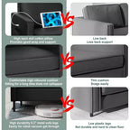 TYBOATLE Juego de Muebles de Sala de Estar de 3 Piezas con USB, Sofá Moderno de 3 Plazas, Sofá de Dos Plazas y Sillón para Espacios Pequeños
