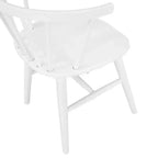 Sillas de comedor tapizadas Okak de estilo Mid-Century, juego de 2, sillas auxiliares de cocina de madera maciza con respaldo único para comedor/sala de estar