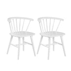 Sillas de comedor tapizadas Okak de estilo Mid-Century, juego de 2, sillas auxiliares de cocina de madera maciza con respaldo único para comedor/sala de estar