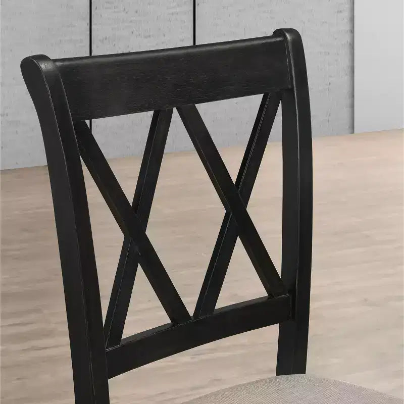 Sillas de comedor tapizadas Okak de estilo Mid-Century, juego de 2, sillas auxiliares de cocina de madera maciza con respaldo único para comedor/sala de estar