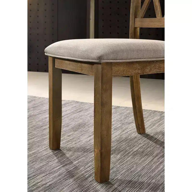 Sillas de comedor tapizadas Okak de estilo Mid-Century, juego de 2, sillas auxiliares de cocina de madera maciza con respaldo único para comedor/sala de estar