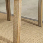 Sillas de comedor Okak modernas de madera maciza con respaldo capitoné, juego de 2, sillas auxiliares de cocina tapizadas con patas de madera natural para sala de estar