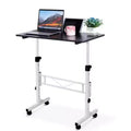 Mobile Standing Desk Adjustable Height, Small Standing Desk with Wheels, Portable Laptop Table, Standing Computer Desk Adjust Height for Home Office