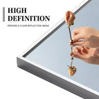PexFix espejo de pared de cuerpo entero rectangular con marco de metal, de 53,34 cm de ancho x 162,56 cm de alto, espejo de pie en color plateado