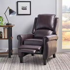 GDFStudio Pacific Sillón Reclinable Contemporáneo Tapizado con Respaldo y Patas de Madera de Abedul