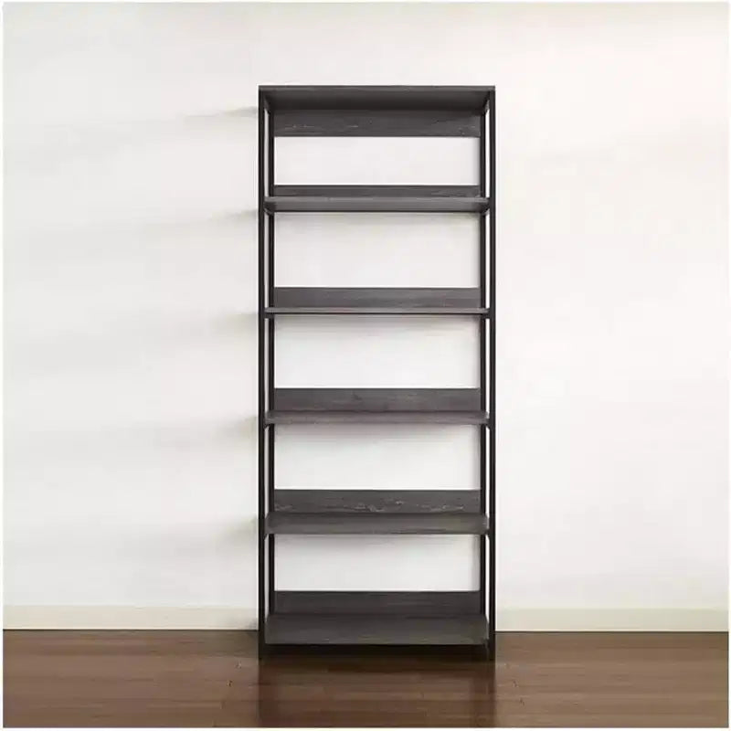 HomeStock Sistema de clóset de compuesto de madera negra de 77.7 pulgadas de alto x 111 pulgadas de ancho para almacenamiento universal con cajones de almacenamiento