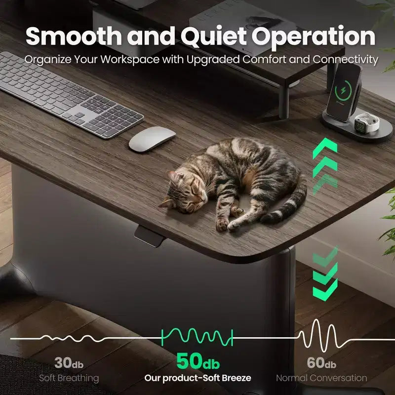 LumiDesk Escritorio Eléctrico Ajustable en Altura Todo en 1 Inteligente, Modular y Ergonómico