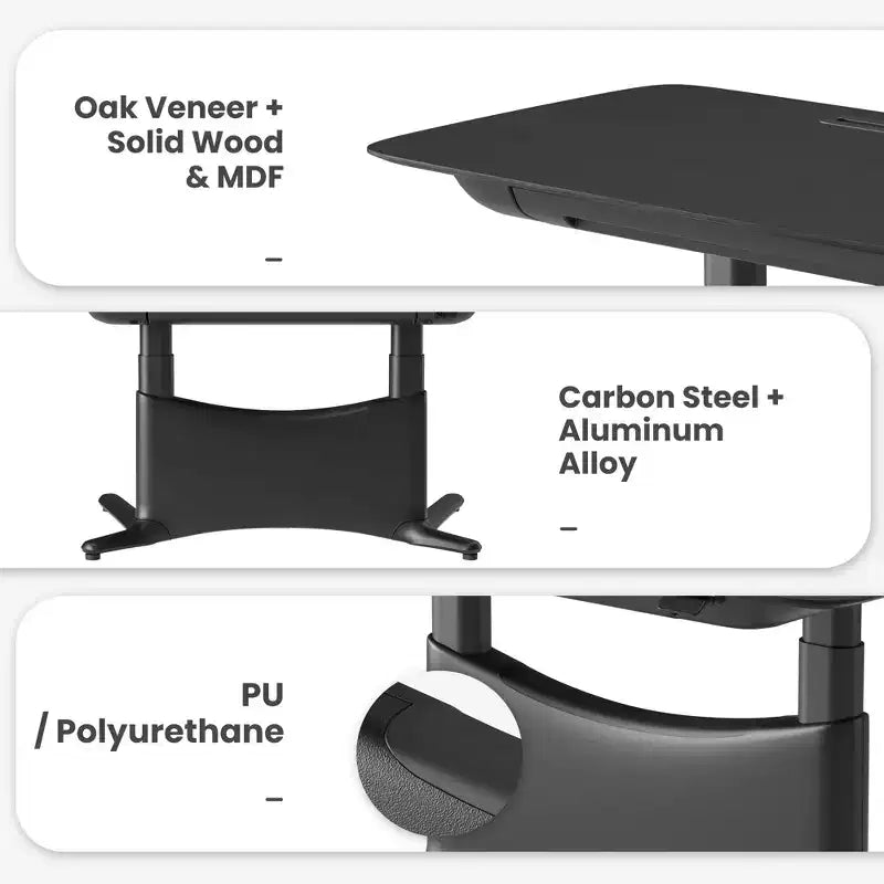 LumiDesk Escritorio Eléctrico Ajustable en Altura Todo en 1 Inteligente, Modular y Ergonómico