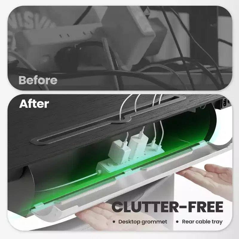LumiDesk Escritorio Eléctrico Ajustable en Altura Todo en 1 Inteligente, Modular y Ergonómico
