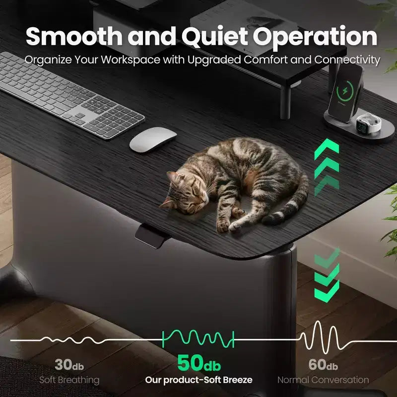 LumiDesk Escritorio Eléctrico Ajustable en Altura Todo en 1 Inteligente, Modular y Ergonómico