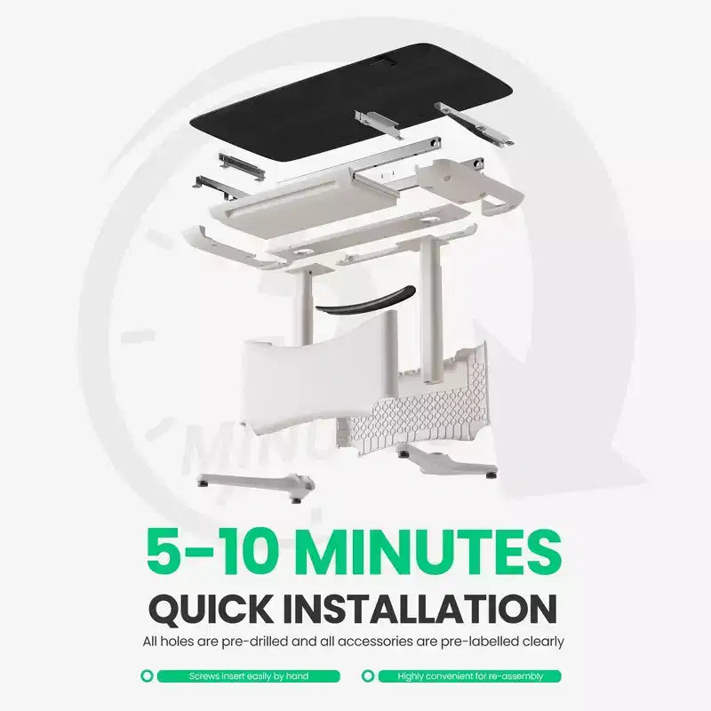LumiDesk Escritorio Eléctrico Ajustable en Altura Todo en 1 Inteligente, Modular y Ergonómico