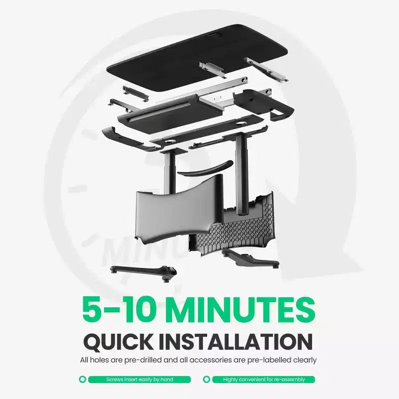 LumiDesk Escritorio Eléctrico Ajustable en Altura Todo en 1 Inteligente, Modular y Ergonómico