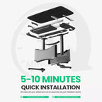 LumiDesk Escritorio Eléctrico Ajustable en Altura Todo en 1 Inteligente, Modular y Ergonómico
