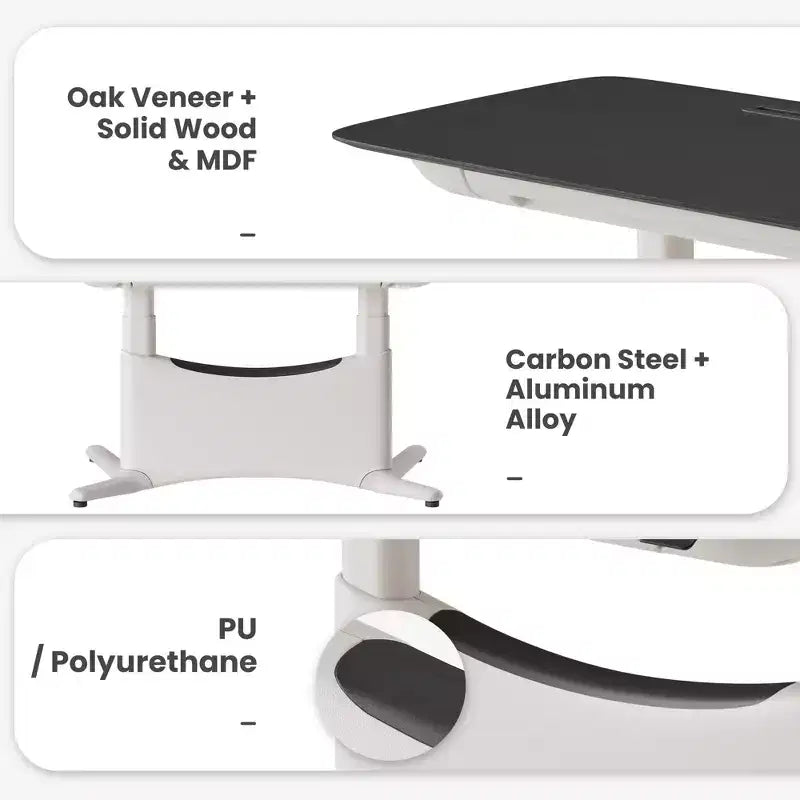 LumiDesk Escritorio Eléctrico Ajustable en Altura Todo en 1 Inteligente, Modular y Ergonómico