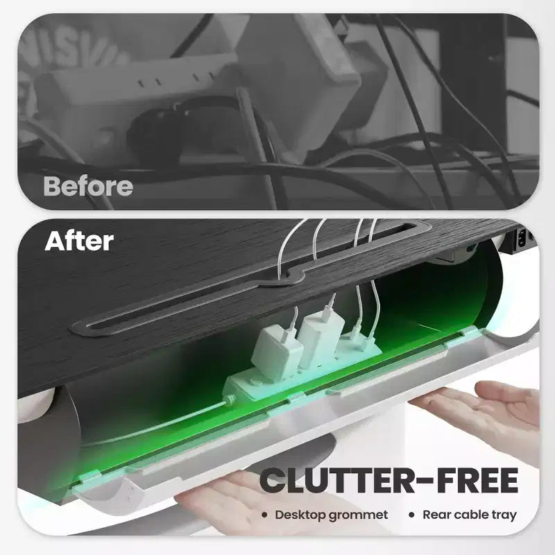 LumiDesk Escritorio Eléctrico Ajustable en Altura Todo en 1 Inteligente, Modular y Ergonómico