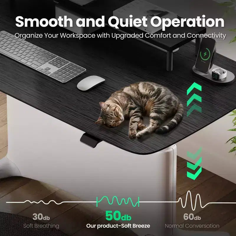 LumiDesk Escritorio Eléctrico Ajustable en Altura Todo en 1 Inteligente, Modular y Ergonómico