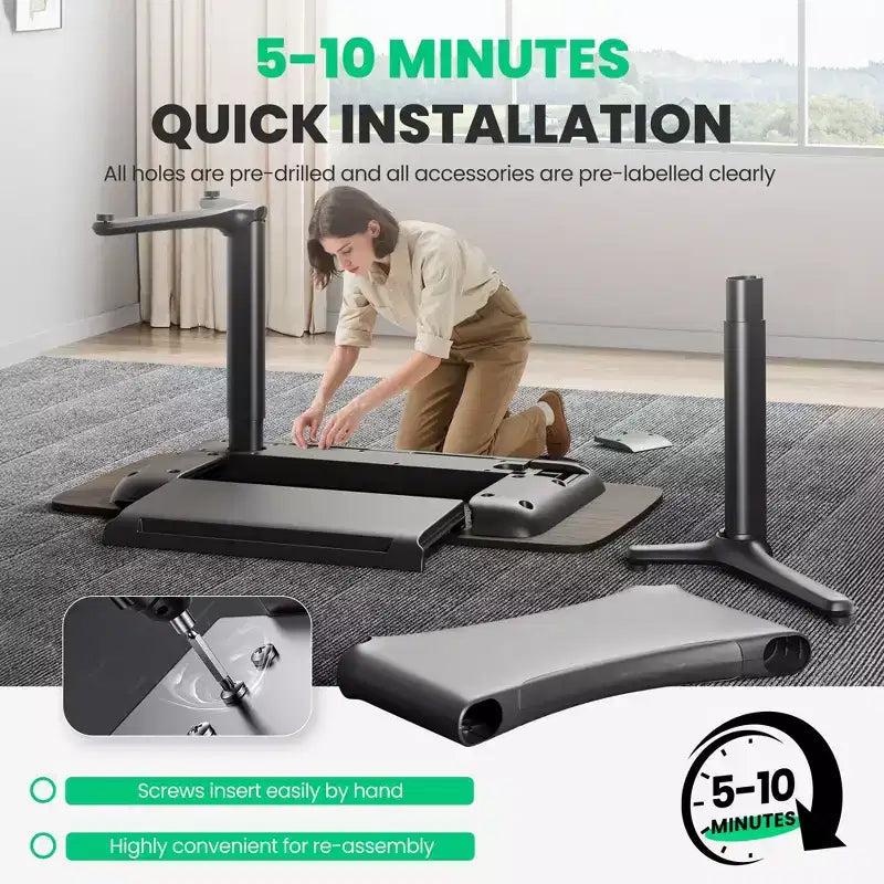 LumiDesk Escritorio Eléctrico Ajustable en Altura Todo en 1 Inteligente, Modular y Ergonómico