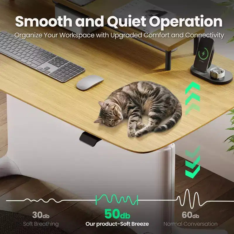 LumiDesk Escritorio Eléctrico Ajustable en Altura Todo en 1 Inteligente, Modular y Ergonómico