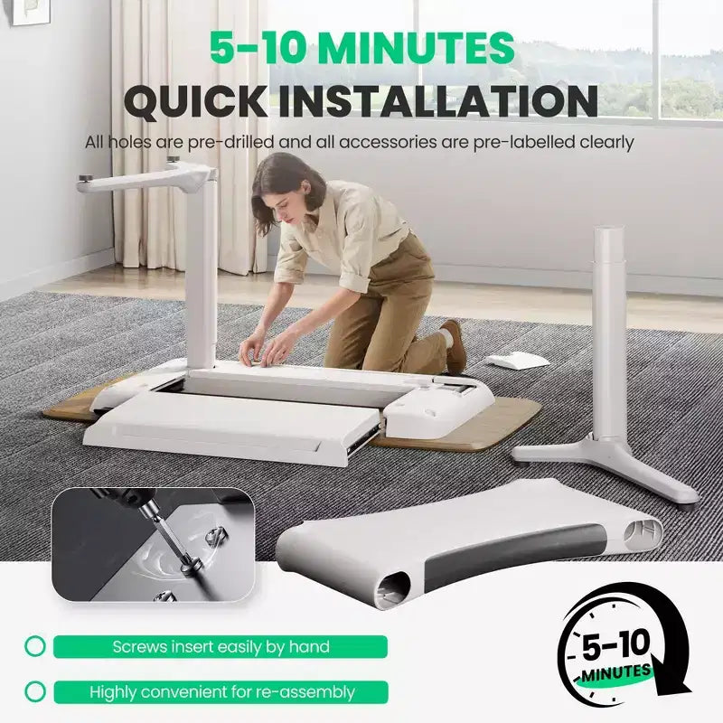 LumiDesk Escritorio Eléctrico Ajustable en Altura Todo en 1 Inteligente, Modular y Ergonómico