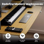 LumiDesk Escritorio Eléctrico Ajustable en Altura Todo en 1 Inteligente, Modular y Ergonómico