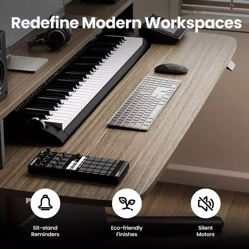 LumiDesk Escritorio Eléctrico Ajustable en Altura Todo en 1 Inteligente, Modular y Ergonómico