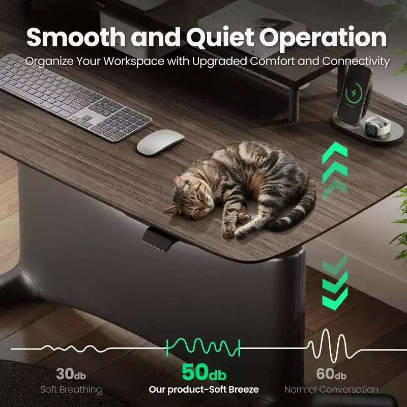 LumiDesk Escritorio Eléctrico Ajustable en Altura Todo en 1 Inteligente, Modular y Ergonómico