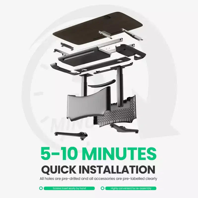 LumiDesk Escritorio Eléctrico Ajustable en Altura Todo en 1 Inteligente, Modular y Ergonómico