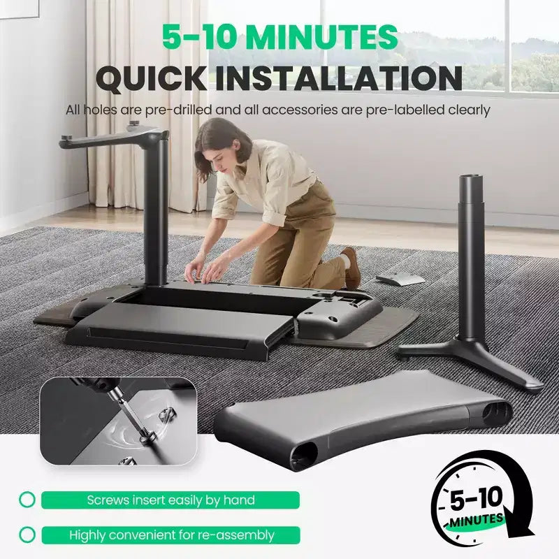LumiDesk Escritorio Eléctrico Ajustable en Altura Todo en 1 Inteligente, Modular y Ergonómico