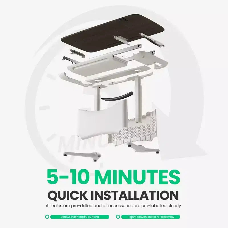 LumiDesk Escritorio Eléctrico Ajustable en Altura Todo en 1 Inteligente, Modular y Ergonómico