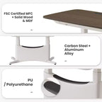 LumiDesk Escritorio Eléctrico Ajustable en Altura Todo en 1 Inteligente, Modular y Ergonómico