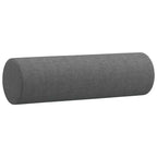 vidaXL Juego de 2 Sofás Modernos con Cojines Cilíndricos - Tela Gris Oscuro, Estructura de Madera Contrachapada y Metal, Solución de Asientos para Interiores