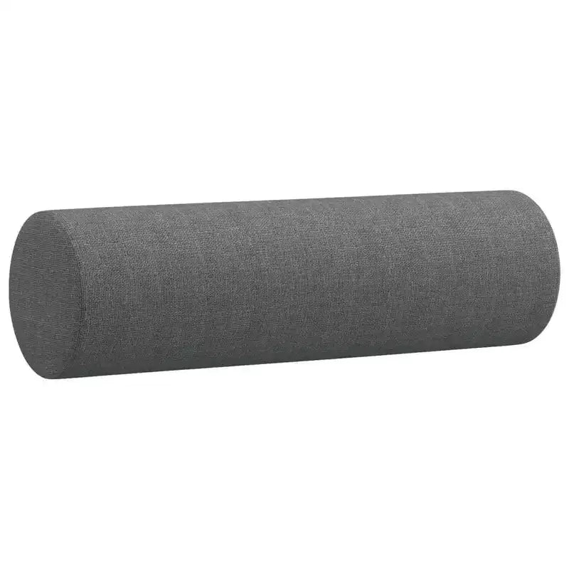 vidaXL Juego de 2 Sofás Modernos con Cojines Cilíndricos - Tela Gris Oscuro, Estructura de Madera Contrachapada y Metal, Solución de Asientos para Interiores