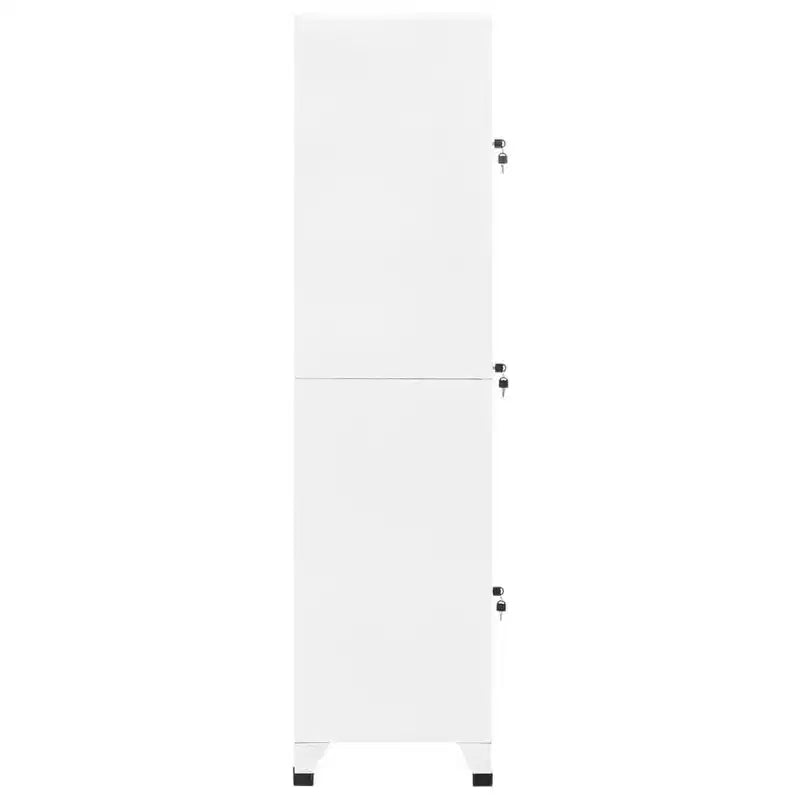 vidaXL Armario de taquilla de acero blanco de 180 cm de altura Armario de taquilla