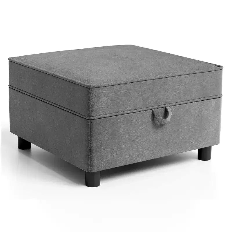 Sofá Seccional Modular con Otomana de Almacenamiento - Cubo de Almacenamiento Gris de 26 para Sala de Estar y Dormitorio