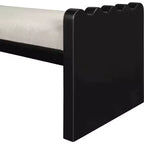 Meridian Furniture, Banco de terciopelo y piel sintética Sonia
