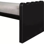 Meridian Furniture, Banco de terciopelo y piel sintética Sonia