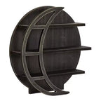 Estante de Luna de Madera, Decoración Rústica para el Hogar, Soporte de Cristales para exhibición de Piedras y Aceites Esenciales (30 x 30 x 7.6 cm)