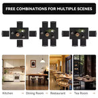 Juego de comedor Dyonery para 4 personas con tablero de 1.6 de grosor, juego de mesa de cocina de 5 piezas, juego de mesa y sillas de comedor que ahorra espacio