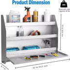 Armarios de almacenamiento para garaje, armarios de acero montados en la pared con estación de trabajo - estantes ajustables, estante de almacenamiento pequeño