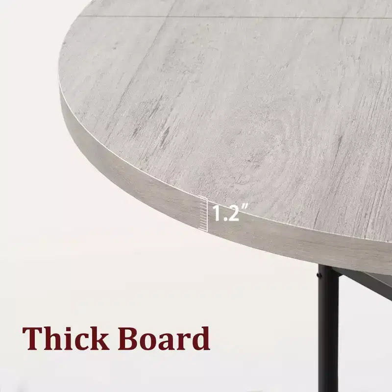 Mesa de comedor redonda GustoWave de 47.2 pulgadas para 4 personas