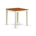 Juego de muebles de comedor HomeStock Belmont de 5 piezas que incluye una mesa de comedor redonda con pedestal y 4 sillas con asiento de madera, 42x42 pulgadas, blanco lino