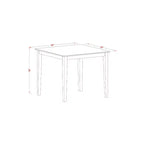 Juego de muebles de comedor HomeStock Belmont de 5 piezas que incluye una mesa de comedor redonda con pedestal y 4 sillas con asiento de madera, 42x42 pulgadas, blanco lino