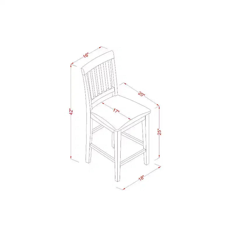 Juego de muebles de comedor HomeStock Belmont de 5 piezas que incluye una mesa de comedor redonda con pedestal y 4 sillas con asiento de madera, 42x42 pulgadas, blanco lino