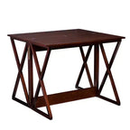 HomeRoots 46 Mesa Consola Marrón de Madera Maciza con Estructura en A