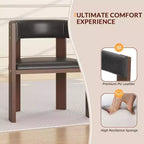 Juego de 3 sillas de comedor, sillas de cocina modernas con estructura de madera y respaldo curvo para cocina, comedor, sala de estar