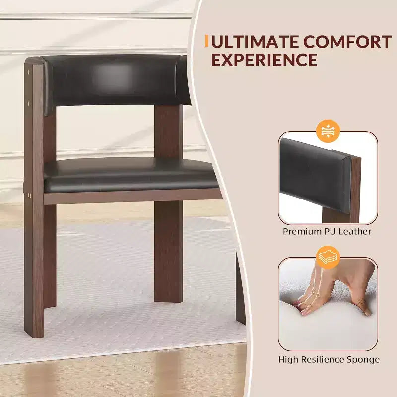 Juego de 3 sillas de comedor, sillas de cocina modernas con estructura de madera y respaldo curvo para cocina, comedor, sala de estar