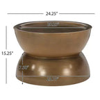 Mesa de centro moderna de hierro en forma de reloj de arena Sparling de GDFStudio