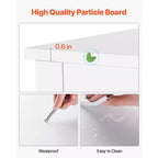 VEVOR Cajonera de 7 Cajones, Cómoda de Madera con Dispositivo Antivuelco Deslizante, Cómoda Moderna Minimalista, Blanca